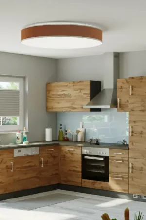 Acheter En Ligne Kitchenette forme L Sorrella 270cm avec espace pour four, lave-vaisselle et réfrigérateur - chêne/graphite