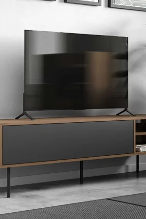 Petit Prix Meuble TV Watt 165cm - noyer/gris