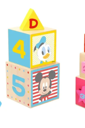 Blocs en bois à empiler Mickey Mouse Offre Du Jour