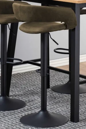 Chaise de bar Dusty - vert olive/noir Nouveauté