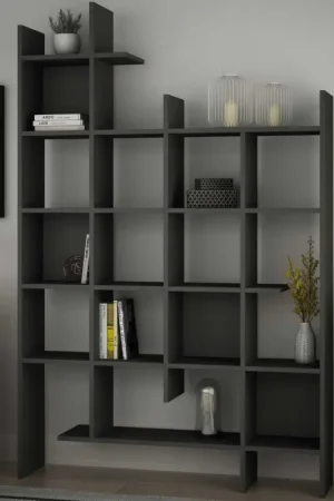 Manco Bibliothèque | 100 % MÉLAMINE | Anthracite Acheter En Ligne