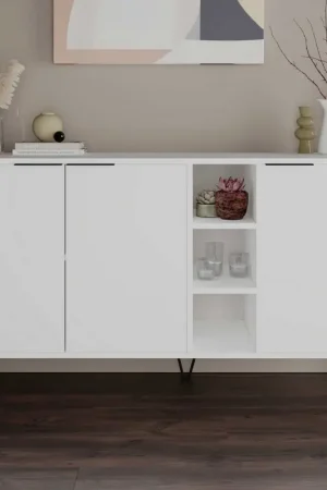 Bon Marché Clara Console | 100 % MÉLAMINE | Blanc