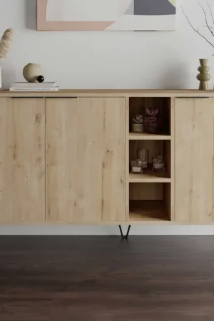 Clara Console | 100 % MÉLAMINE | Chêne Retour Gratuit