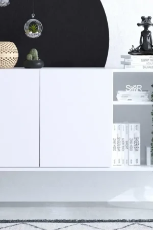 Populaire Galaxy Console | 100 % MÉLAMINE | Blanc