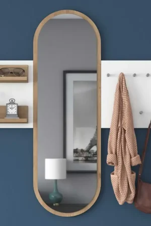 P3 Meuble d'entrée | 100 % MÉLAMINE | Blanc, Noyer Certifié