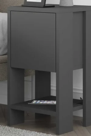 Remise Ema Table de chevet | 100 % MÉLAMINE | Anthracite