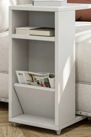 Filinta S Table d'appoint | 100 % MÉLAMINE | Blanc Seulement Aujourd'hui