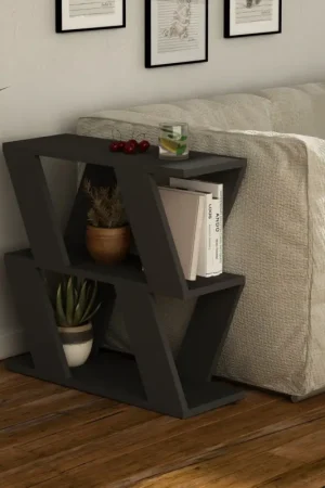 Marque Lazena Table d'appoint | 100 % MÉLAMINE | Anthracite