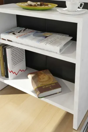 Silvanus Table d'appoint | 100 % MÉLAMINE | Blanc Expédition Rapide