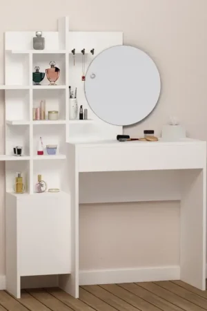 Populaire Mup Coiffeuse | 100 % MÉLAMINE | Blanc