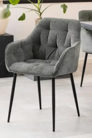 Chaise de salle à manger Brooke - gris foncé Promotion