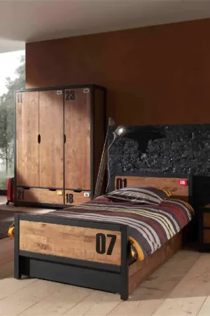 Combinaison de chambre d'enfant Alex 4-bois de pin massif Vente Directe