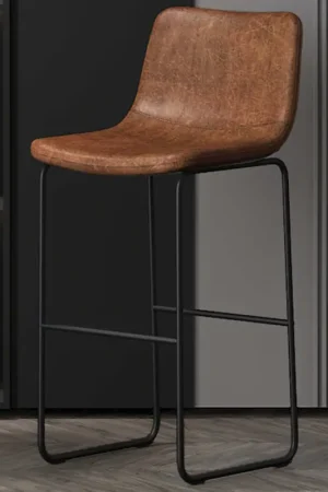 Tabouret de bar Mancia PU Cognac 99x48x56 cm- Style vintage Meilleure Vente