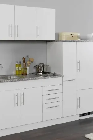 Vente Flash Kitchenette Toronto | Elément mural, évier, plaque de cuisson, plusieurs placards | Blanc