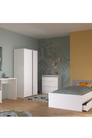 Prix Réduit Chambre d'enfant Rue | Lit simple, Table de chevet, Table de nuit, Armoire, Commode, Bureau
