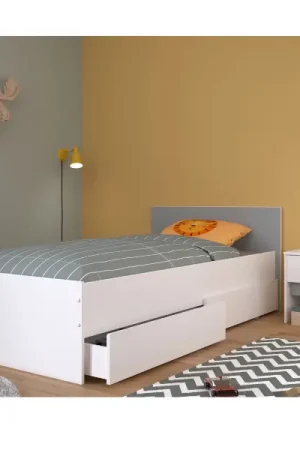 Ensemble de chambre à coucher Rue| Lit simple, ensemble de tiroirs de chevet, table de chevet Commander Maintenant