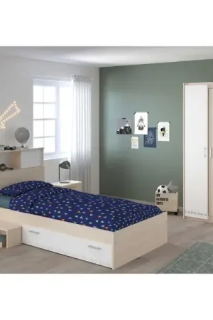 Authentique Combinaison de chambre d'enfant Charly 90x200 | Lit d'enfant, dosseret, table de chevet, armoire, commode