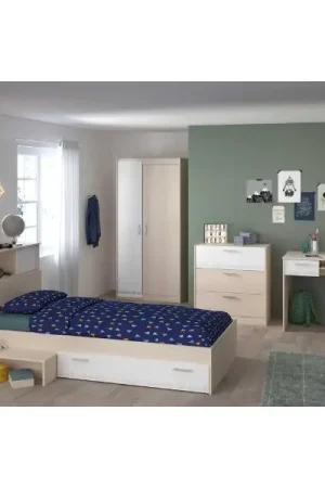 Seulement Aujourd'hui Combinaison de chambre d'enfant Charly 90x190 | Lit d'enfant, stockage, armoire, commode, bureau