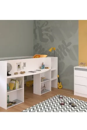 Produit De Marque Ensemble de chambre à coucher Rue | Couchette semi-haute et commode