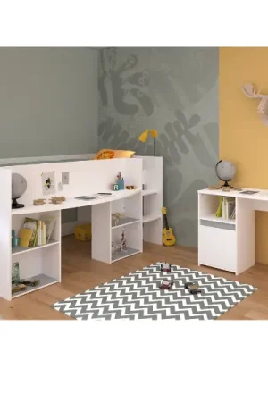 Acheter Direct Ensemble de chambre Rue| Lit semi-haut et bureau