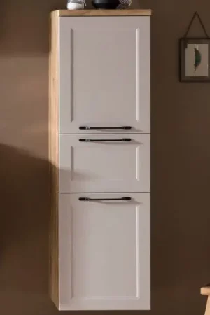 Réduction Armoire à colonnes Meran | 40 x 35 x 130 cm | Fixation murale | Chêne cachemire
