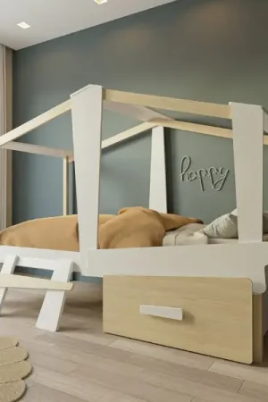 Certifié Lit d'enfant Cabane | 212,2 x 96,6 x 152,2 cm | Blanc