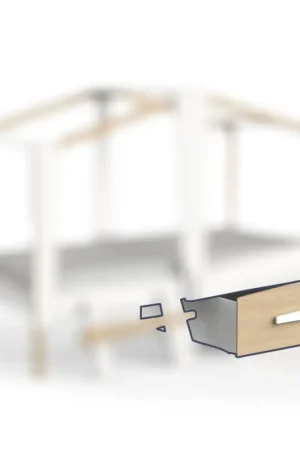 Réduction Tiroir de rangement pour sommier Cabane | 97,7 x 86,4 x 40,7 cm | Blanc