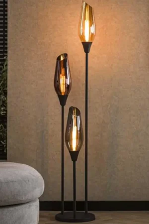 Expédié Aujourd'hui Lampadaire Cocoon - Ø35x168cm - 3 lampes - verre