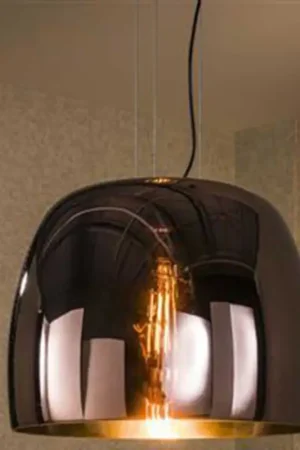 Dernière Chance Lampe suspendue Drift - Ø48x150cm - verre couleur cuivre
