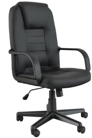Chaise de bureau Manny-PU noir mat Meilleur Prix