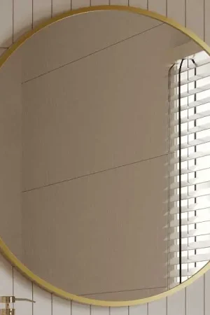 Miroir Azul - Ø60cm - décor chêne Top Vente
