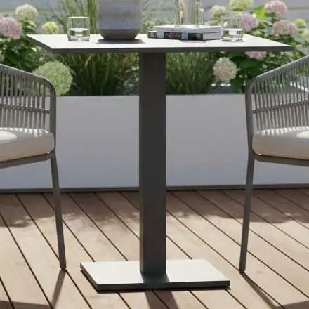 Meilleur Choix Table de jardin pliante Fremantle aluminium anthracite 70x70x75 cm