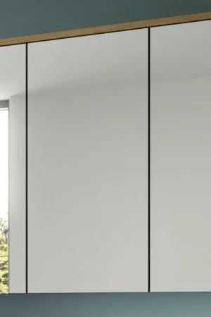 Armoire miroir Canu Xonox - Bois FSC - 80x73x21cm - Basaltgrise Promotion
