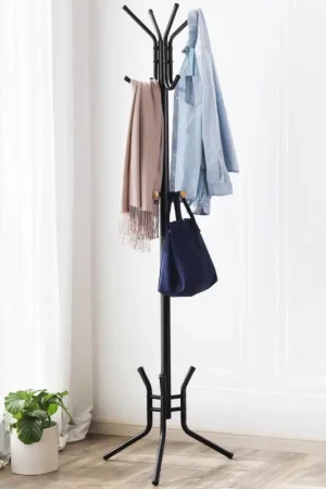 Seconde chance Porte-manteau Neilio | 49 x 176 cm | Noir Satisfait Ou Remboursé