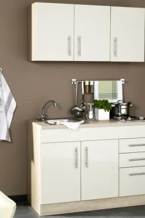 Achetez Aujourd'hui Kitchenette Toto 120cm avec plaque de cuisson - crème brillant