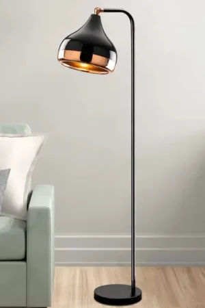 Remise Yıldo Lampadaire | CORPS EN MÉTAL | Noir, Cuivre