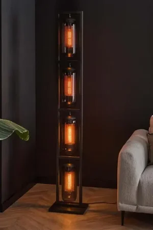 Acheter En Ligne Lampadaire pour 4 sources lumineuses Smirna-Artic noir