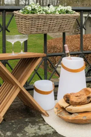 Tabouret Erto en bois de teck naturel Nouvel Arrivage
