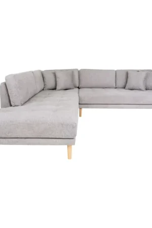 Soldes Canapé d'angle ouvert Lido - Gris clair