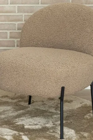 Offre Spéciale Chaise longue Merida - Cuir d'agneau gris-brun