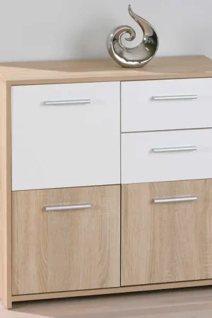 Armoire de rangement Nicolus 3 compartiments - chêne Offre Du Jour