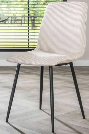 Affaire À Saisir Chaise de salle à manger Rock - 45x57x87cm - corduroy blanc