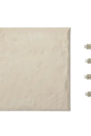 VEVOR Pierres de Marche Jardin, 16 PCS, Dalles de Pas Jardin, 39,5x39,5 cm, Aspect Pierre Naturelle en Résine PC ABS, avec Piquets de Sol, Pavés pour Allée Chemin Extérieure, Pelouse, Terrasse, Beige Affaire À Saisir