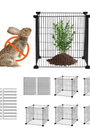 VEVOR Cage à plantes contre animaux, lot de 5, grillage de protection pour plantes fleurs légumes, 39x39 cm, 20 mailles métalliques, protecteur pour empêcher les lapins, poules, écureuils d'entrer Bon Plan