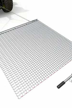 Expédition Rapide VEVOR Herse à Chaîne 122x122 cm Herse Traînée à Chaîne en Acier Galvanisé pour Nivellement Prairie Ornières des Allées de Gravier et des Champs, Compatible avec Remorquage de Tracteurs, VTT, Quads