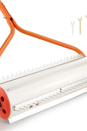 VEVOR Rouleau Désherbeur Aquatique 6,09 m, Outil Coupe Herbes pour Étang et Lac, Élimination des Herbes Racines et Vase, Manche Réglable en 6 Sections en Aluminium, 6 Lames Dentées en Acier Inoxydable Prix Cassé