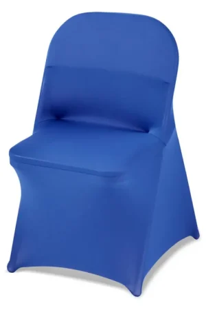 Achat Immédiat VEVOR Housse de Chaise Extensible 50PCs Bleues, Couverture Protecteur de Chaise en Polyester et Élasthanne, Devant Plat, pour Mariage Salle à Manger Banquet, Convient aux Sièges Jusqu'à 45x46x77 cm