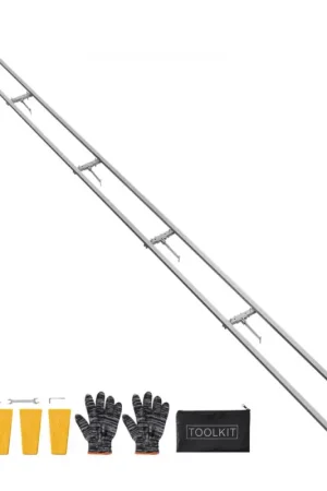 Satisfait Ou Remboursé VEVOR Rail de Guidage pour Scierie Mobile Portative, Portée de Coupe 4,57 m, Guide à Rail Réglable Aluminium pour Tronçonneuse, avec 6 Barres Transversales, 4 Cales, pour Constructeurs et Menuisiers