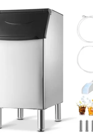 Offres VEVOR Bac à Glaçons en Acier Inoxydable, Bac de Stockage pour Machine à Glaçons Capacité de 136 kg, avec Pieds en Caoutchouc Antidérapants Réglables, pour Restaurant Hôtel Débits de Boissons Nouvelle Collection