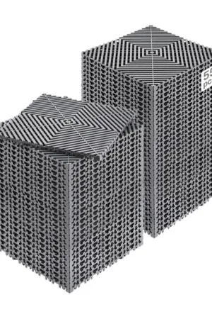 Usine Directe VEVOR Tapis de drainage emboîtable, 310x310 mm, dalles de sol de drainage modulaire emboîtable, 55 pcs, coussin de sol à épisser en PP antidérapant gris, tapis de douche, pour garage, jardin, cuisine
